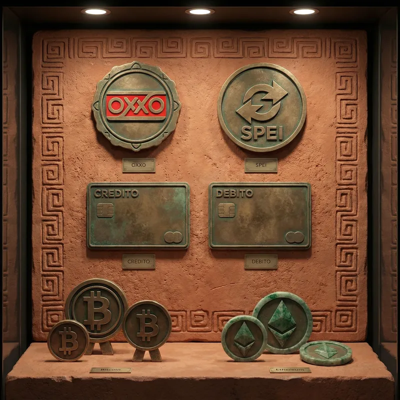 Métodos de pago OXXO SPEI tarjetas y criptomonedas en Casino Jubilee México